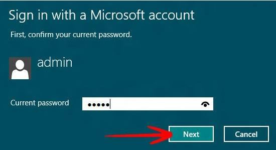 switch to local user account in Windows 8 